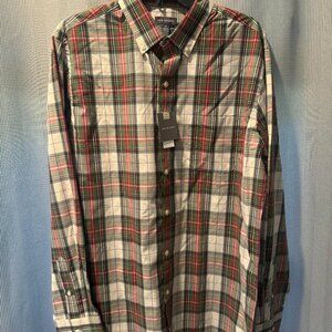 BNWT Van Heusen Men's Long Sleeve Plaid shirt MED